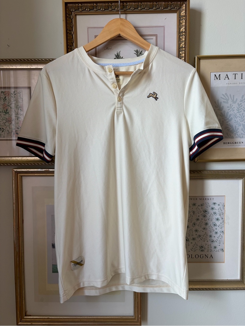 Tracksmith Men's VC Henley Short Sleeve Top Medium - Picture 3 of 12